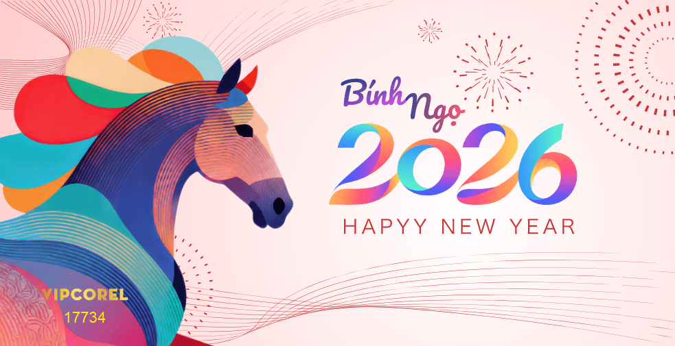 Backdrop Happy New Year 2026 file corel #354