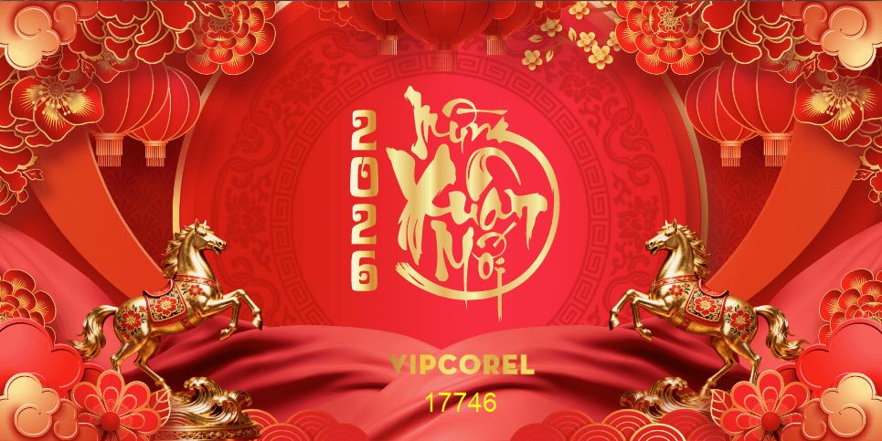 Backdrop Happy New Year 2026 file corel #366