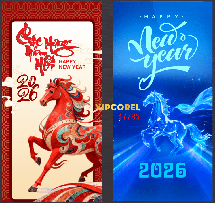 Backdrop Happy New Year 2026 file corel #390