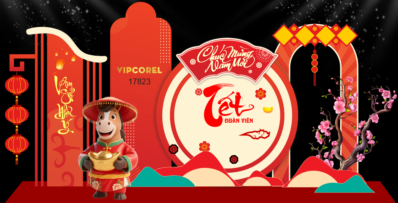 Market Chúc mừng năm mới 2026 file corel #400