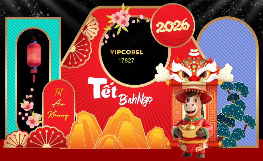 Market Chúc mừng năm mới 2026 file corel #404