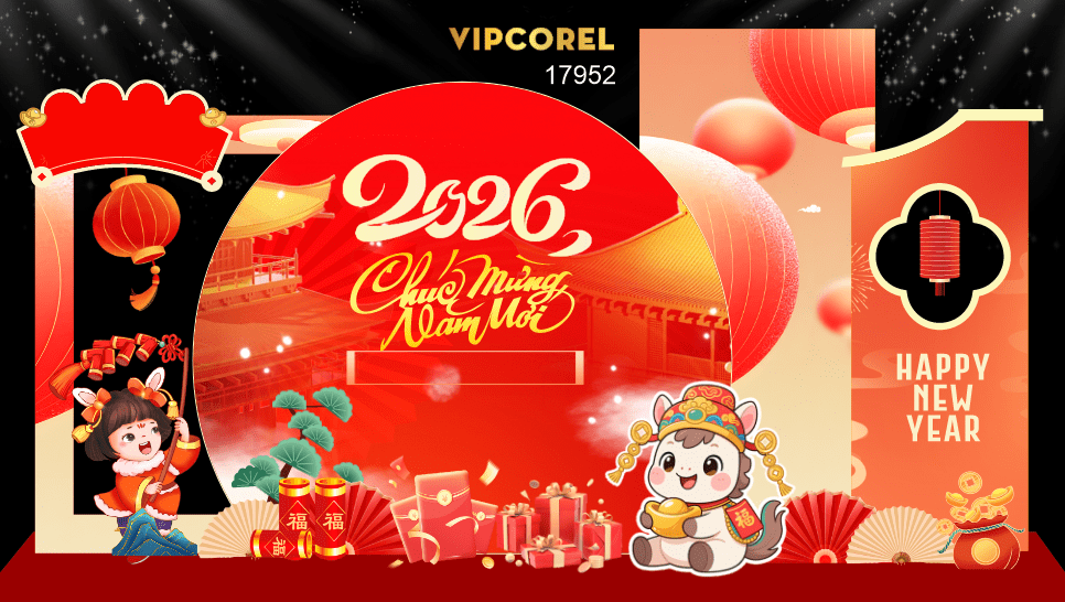 Market Chúc mừng năm mới 2026 file corel #497