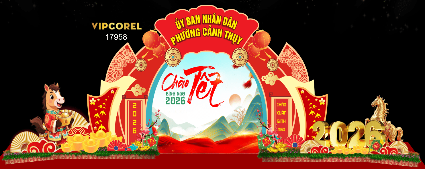 Market Chúc mừng năm mới 2026 file corel #503