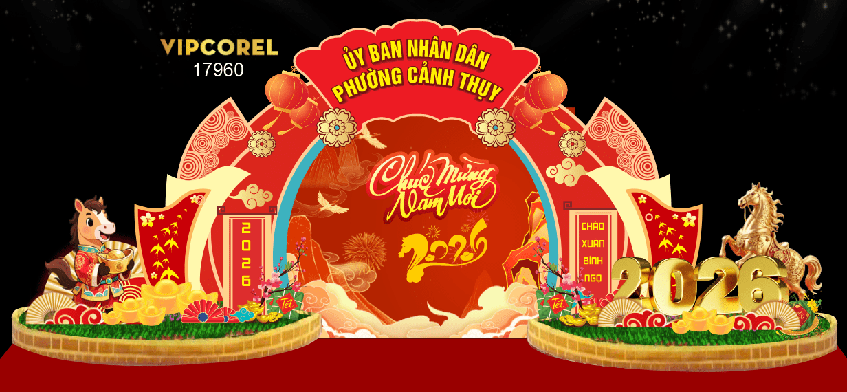 Market Chúc mừng năm mới 2026 file corel #505