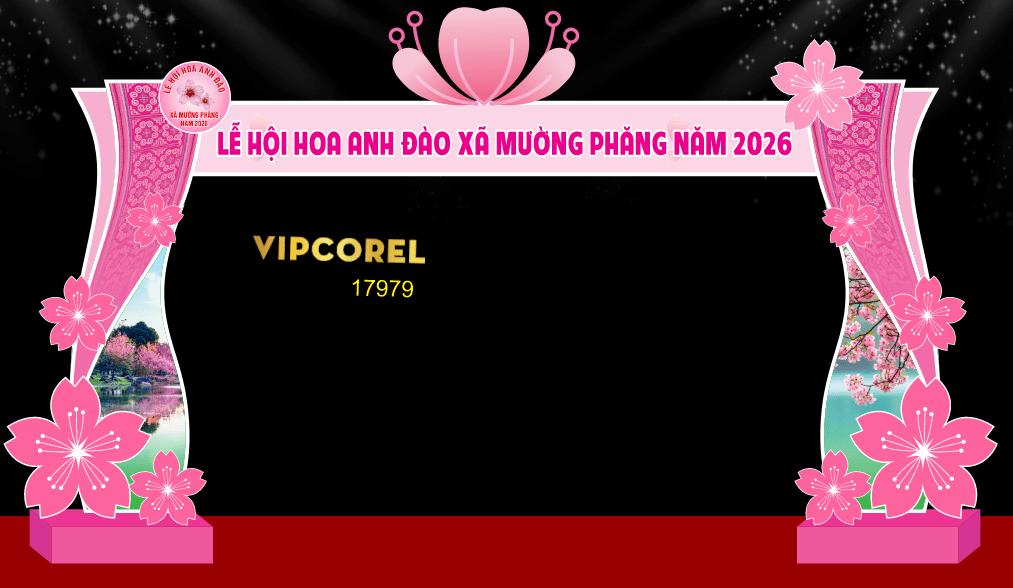 Backdrop Lễ hội Hoa Anh Đào 2026 file corel #10