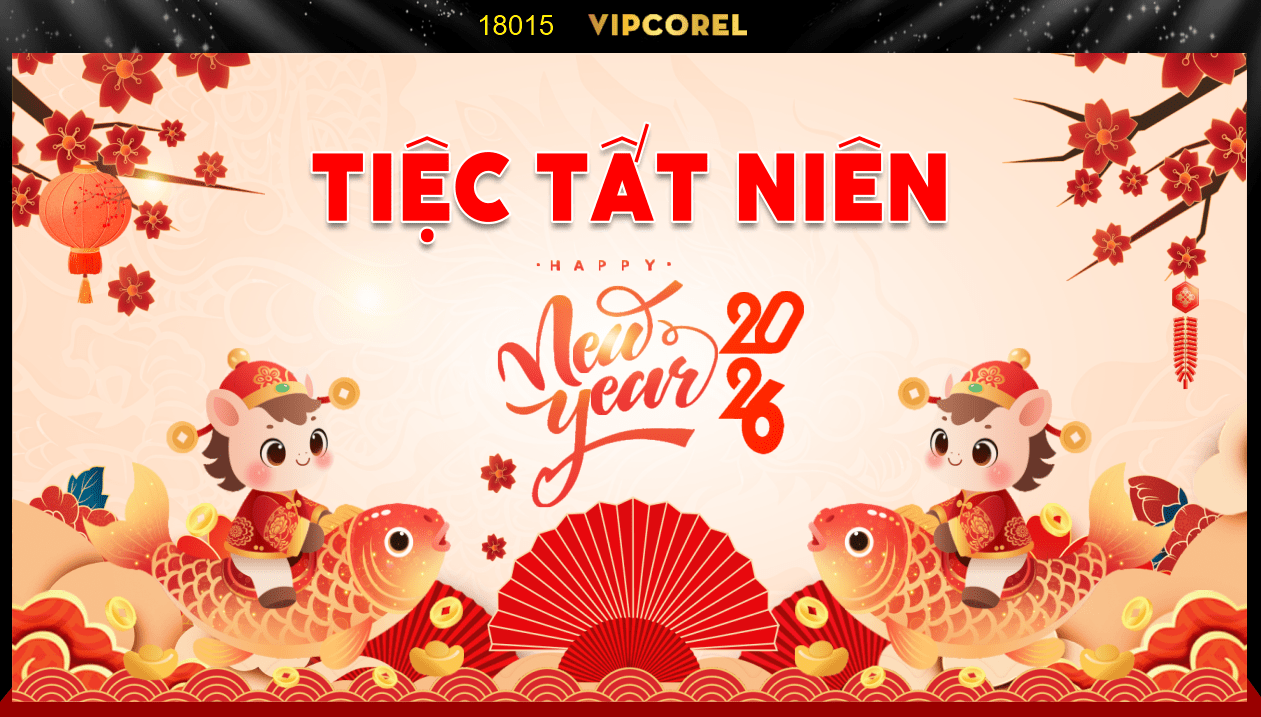 Market Chúc mừng năm mới 2026 file corel #520
