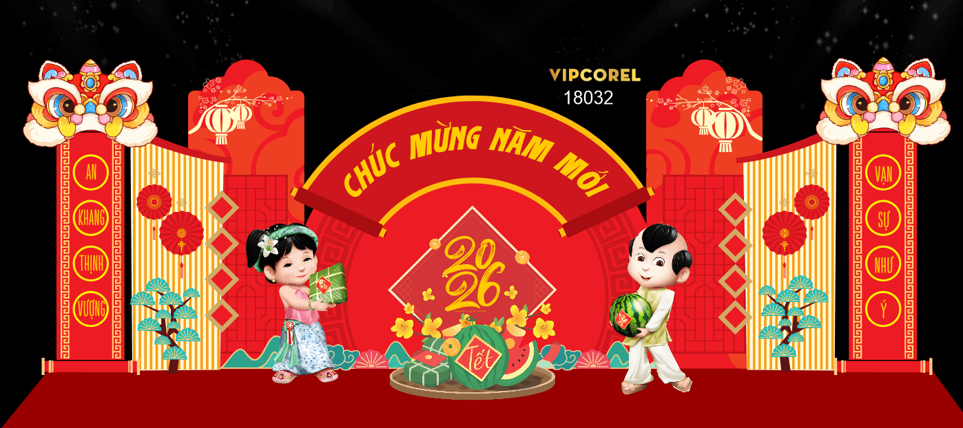Market Chúc mừng năm mới 2026 file corel #532