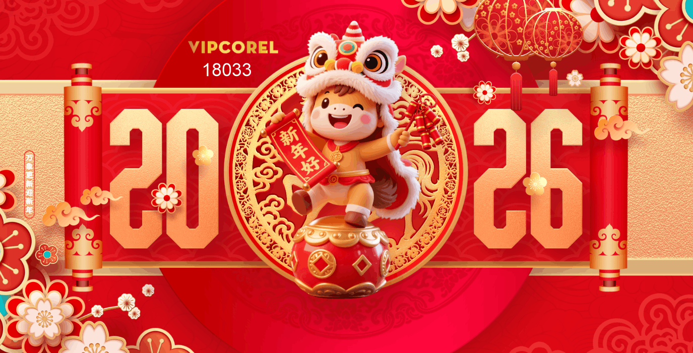 Market Chúc mừng năm mới 2026 file corel #533
