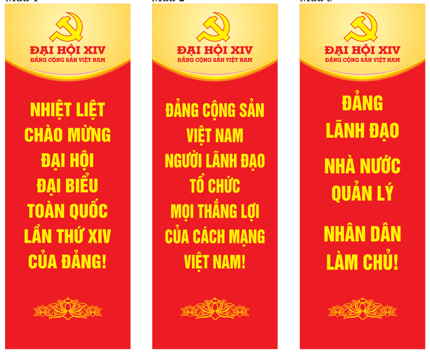 Phướn thả Đại hội XIV ĐẢNG CỘNG SẢN VIỆT NAM 2026