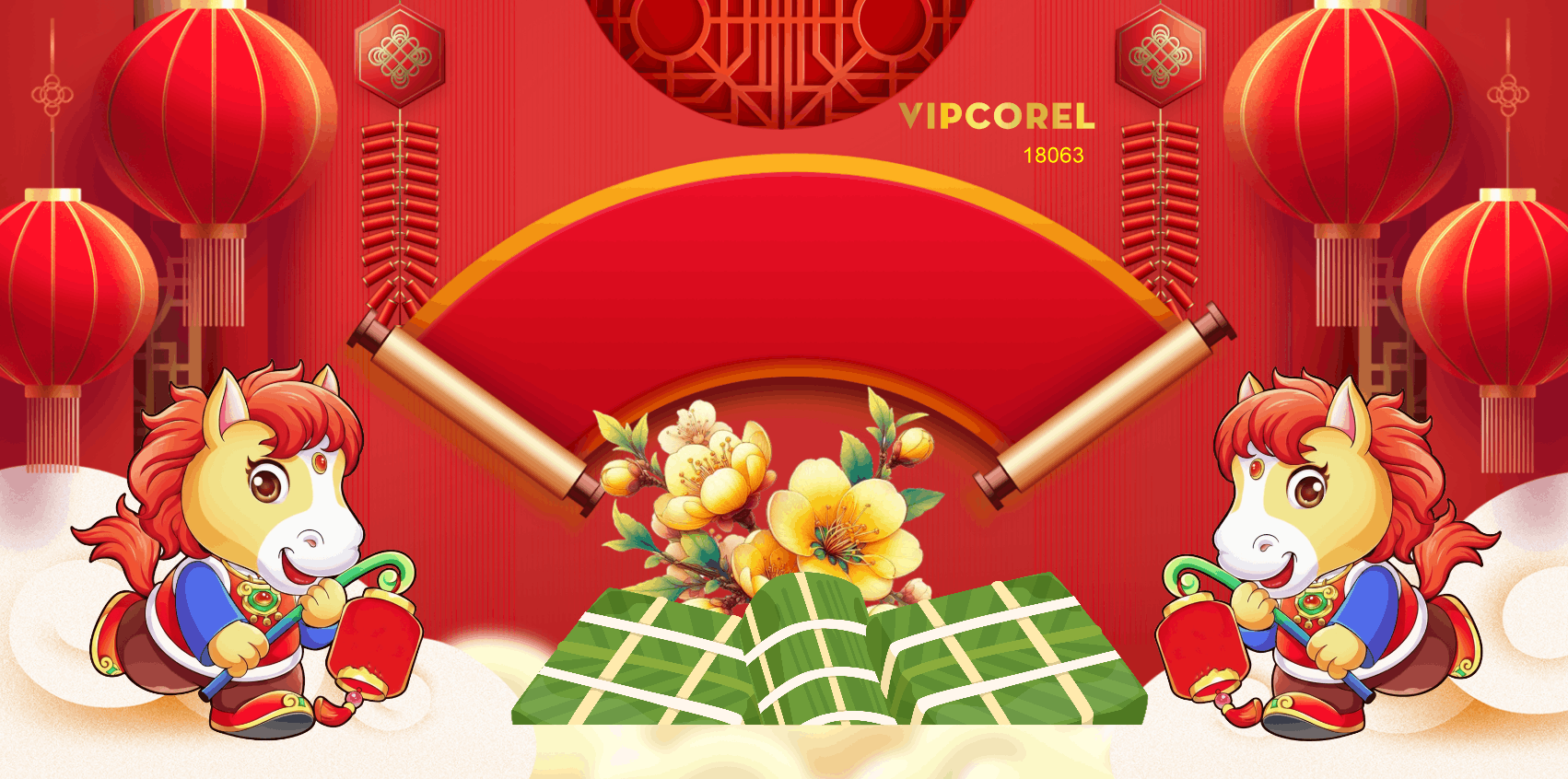 Market Chúc mừng năm mới 2026 file corel #536