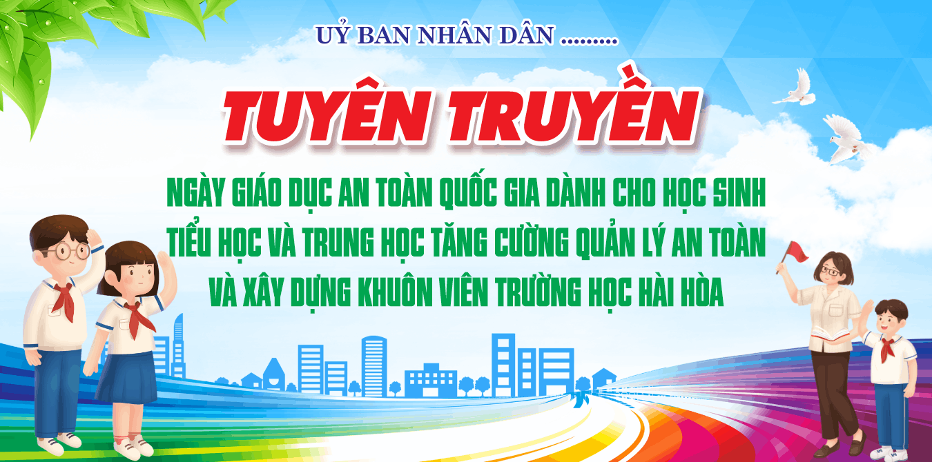 PANO tuyên truyền ngày giáo dục an toàn quốc gia dành
