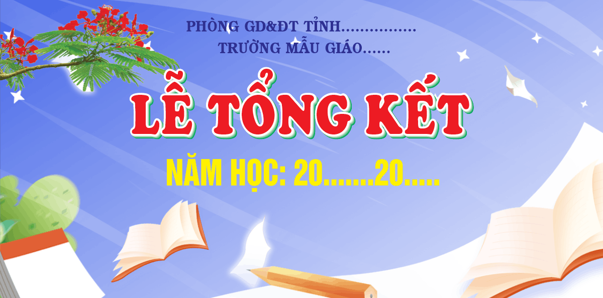 Market Lễ Tổng kết năm học 2026 file corel