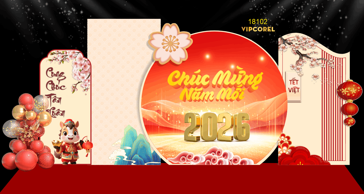 Market Chúc mừng năm mới 2026 file corel #545