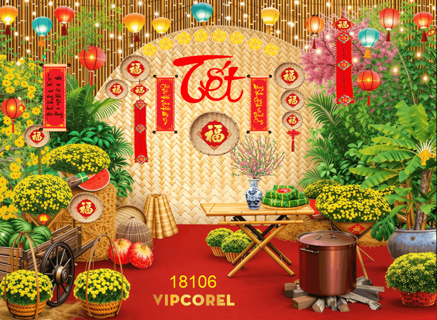 Market Chúc mừng năm mới 2026 file corel #549