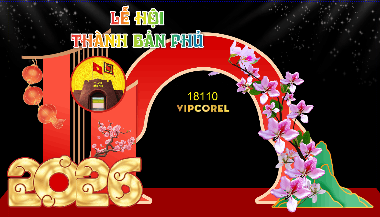 Market Chúc mừng năm mới 2026 file corel #553