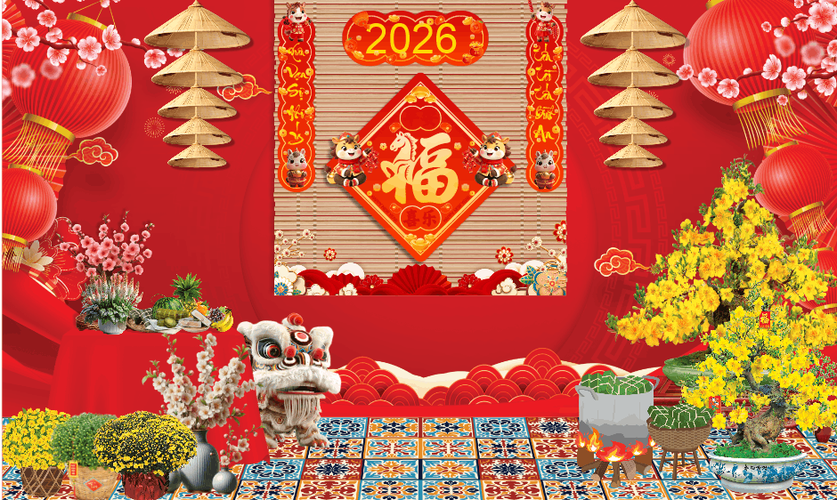 Market Chúc mừng năm mới 2026 file corel #591