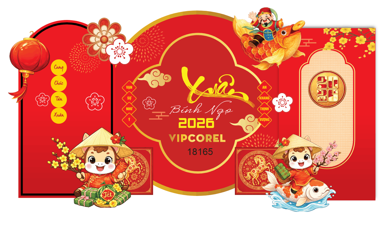 Market Chúc mừng năm mới 2026 file corel #602