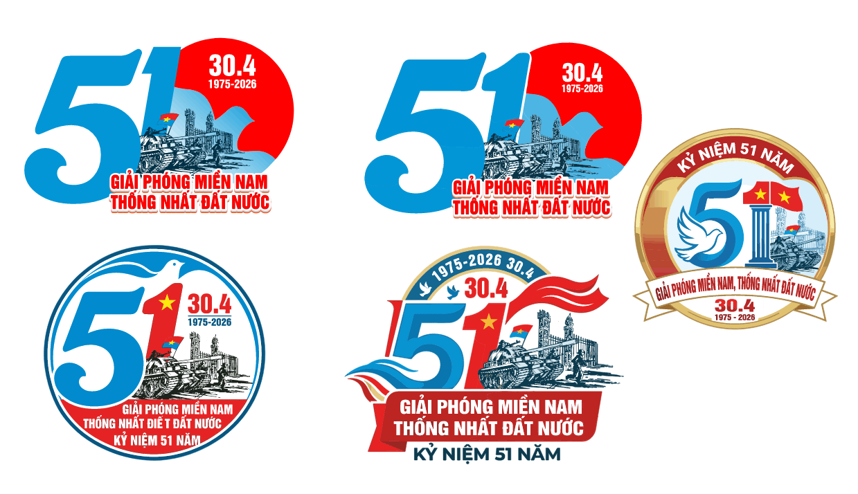 Logo kỷ niệm 51 năm giải phóng miền Nam file cdr