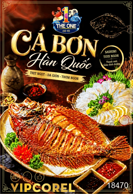 Biển vẫy cá Bơn Hàn Quốc The One Cô Tô corel