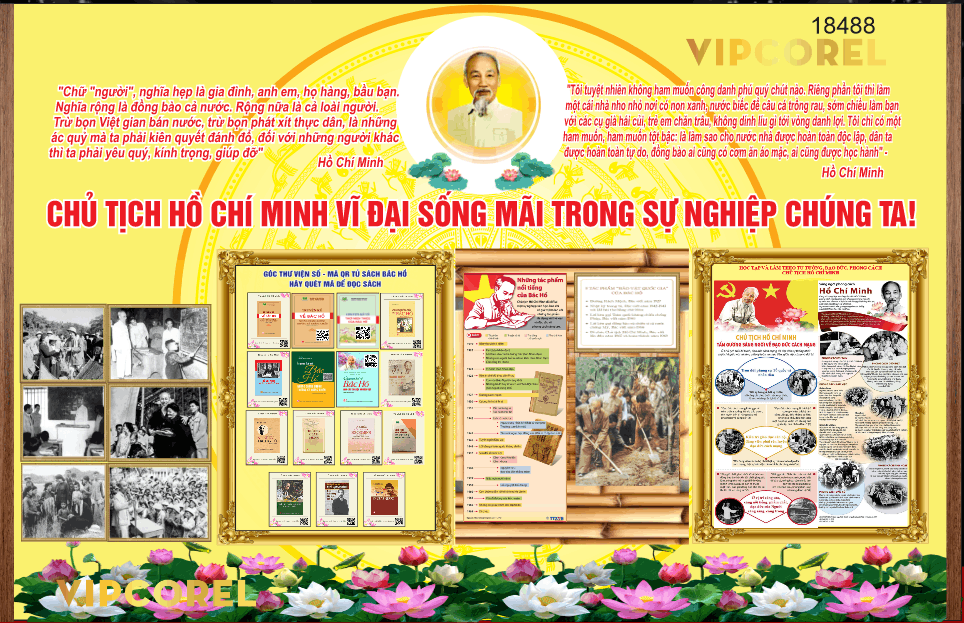 Bảng không gian văn hóa Hồ Chí Minh #4 file corel