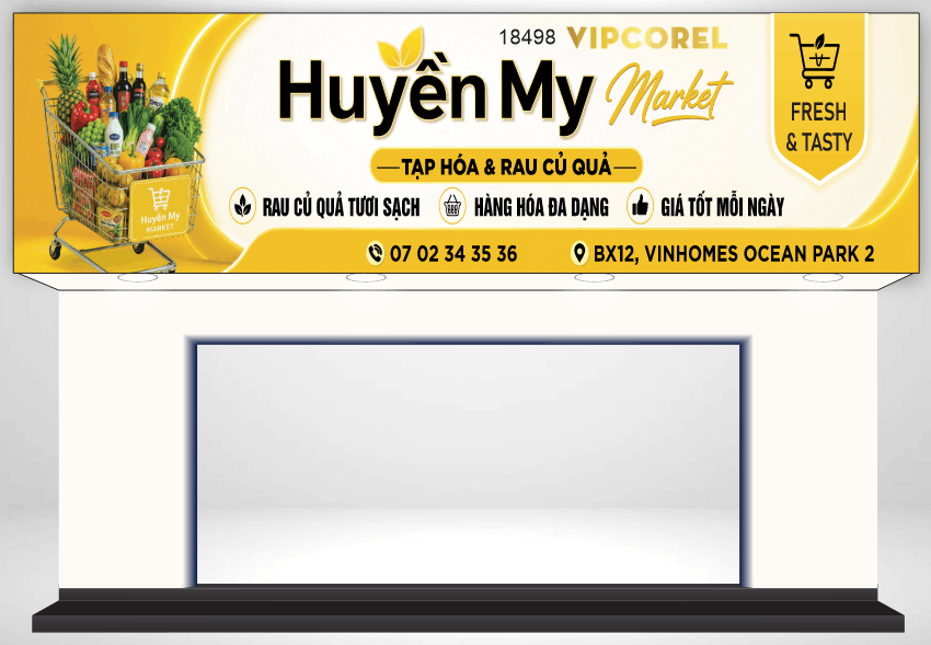 Biển QC tạp hóa & rau củ quả Huyền My
