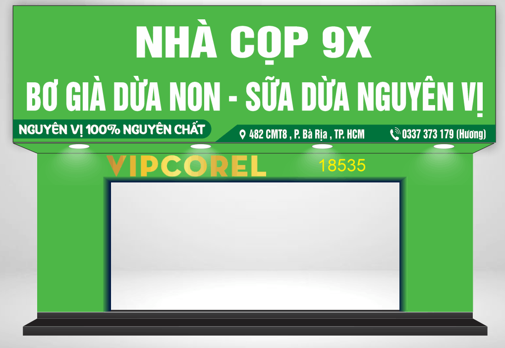 Biển bảng Quảng cáo Nhà Cọp 9x đồ uống cdr