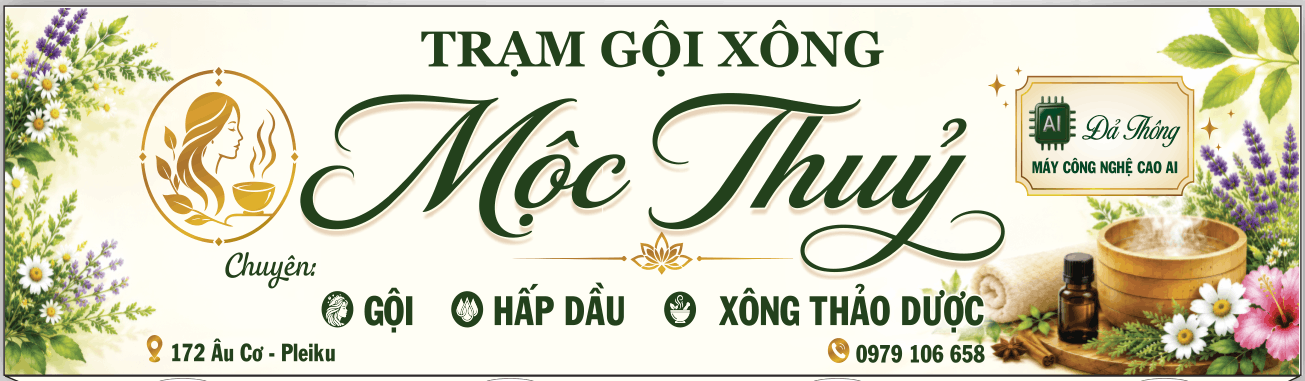 Biển vẫy Trạm gội xông thảo dược file cdr