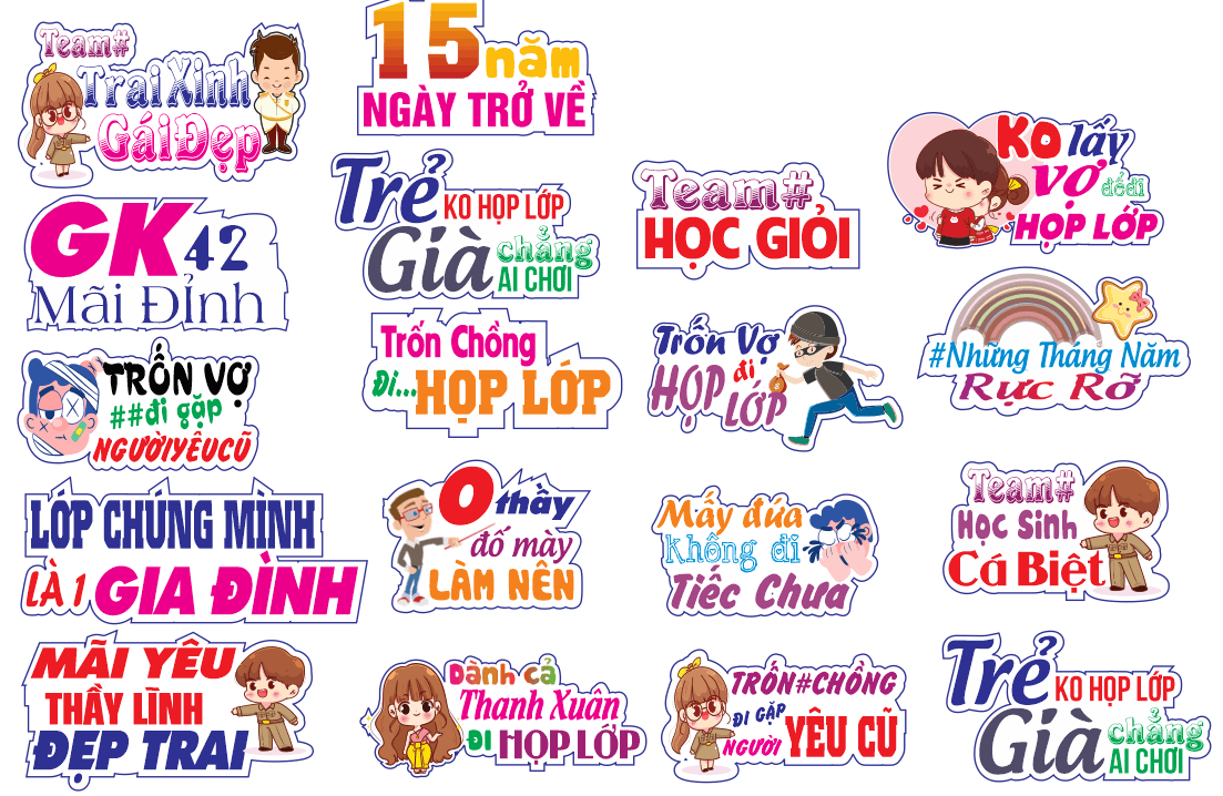 Hashtag vui chủ đề họp lớp – ngày trở về