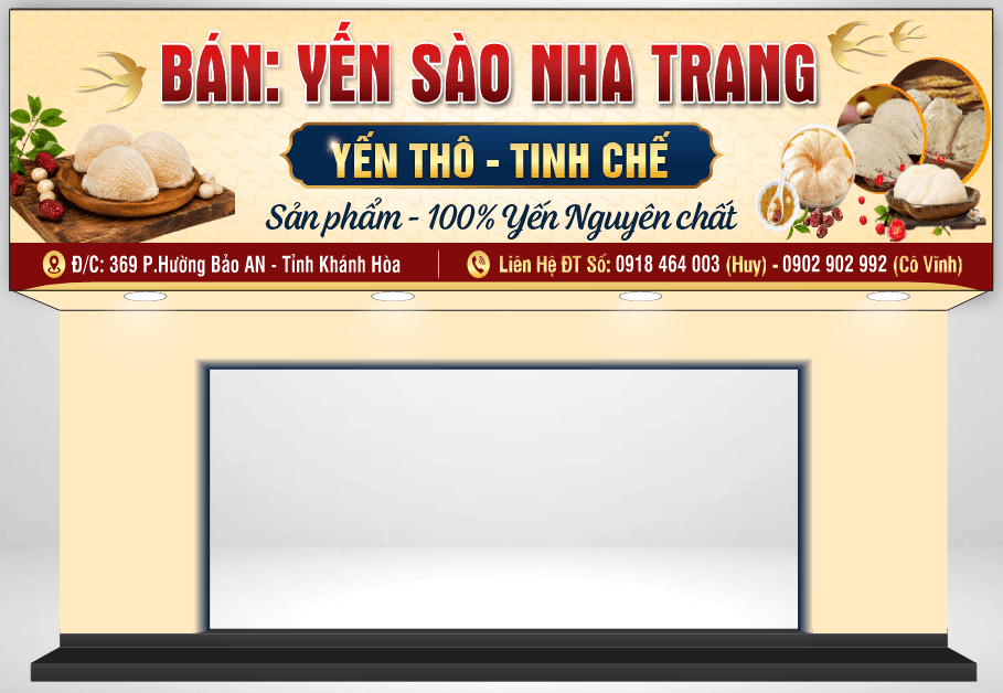 Bảng biển quảng cáo bán yến sào Nha Trang file cdr