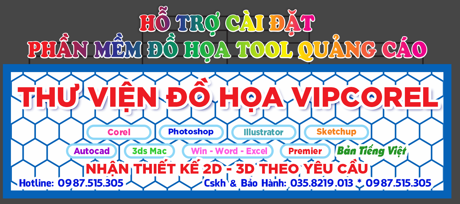 Bảng biển quảng cáo thư viện đồ họa file cdr
