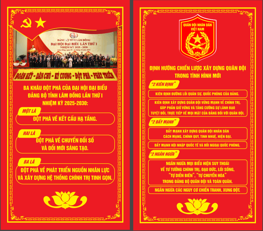 Bảng tuyên truyền về “Ba khâu đột phá” file cdr