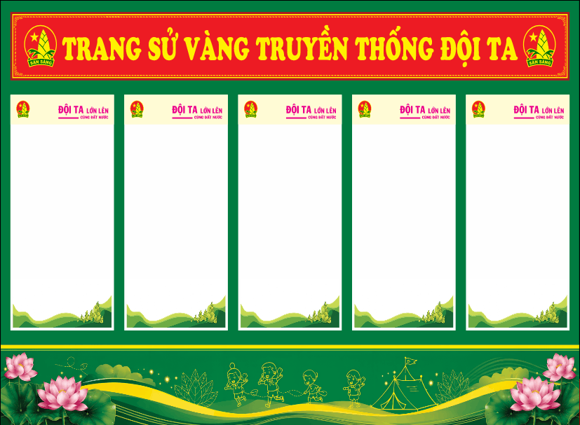Bảng trang sử vàng tuyền thống đội ta file corel