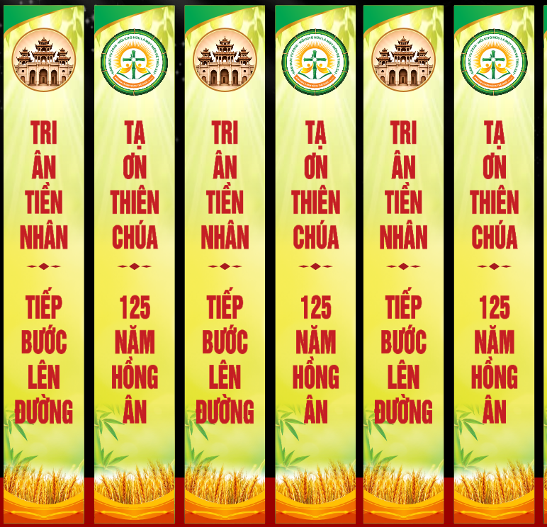 Phướn thả Tạ ơn Thiên Chúa 125 năm hồng Ân