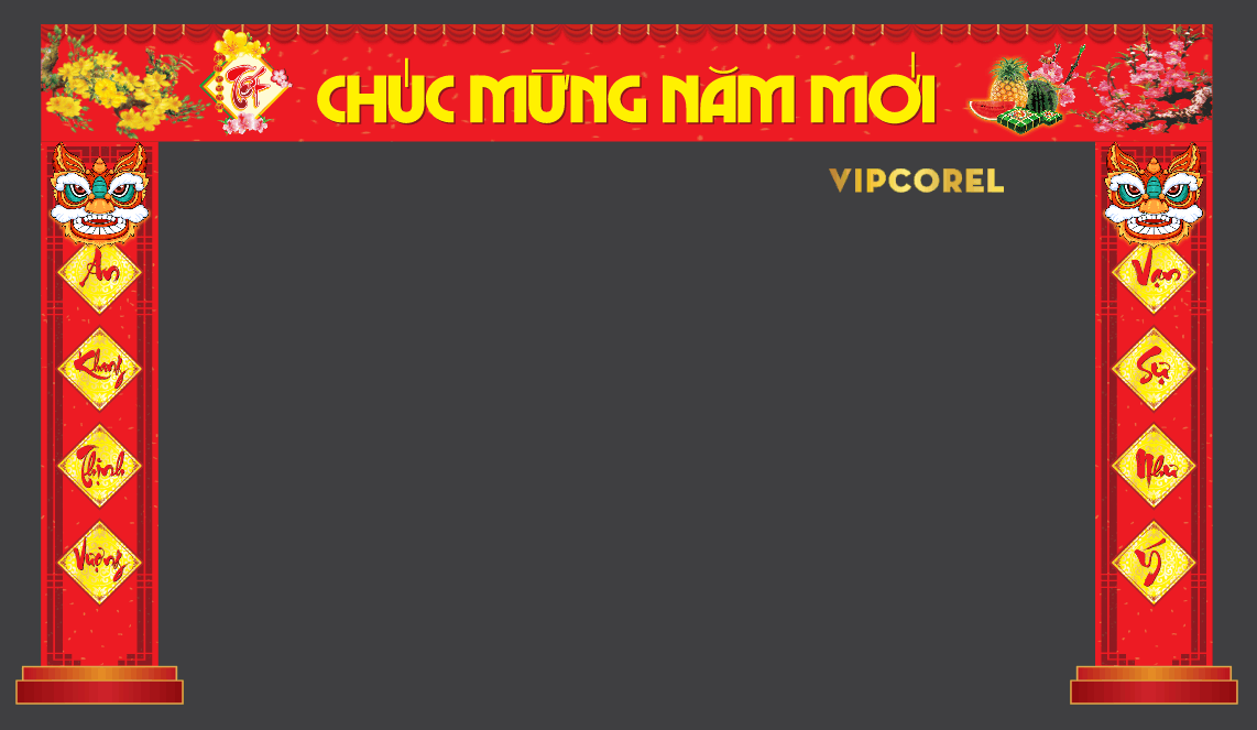 Trang trí cổng đón xuân chúc mừng năm mới 2027 #4