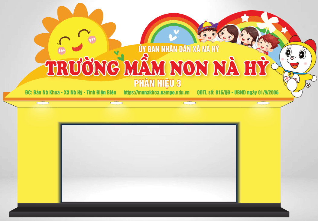 Biển QC Trường mầm non Nà Hỳ phân hiệu 3