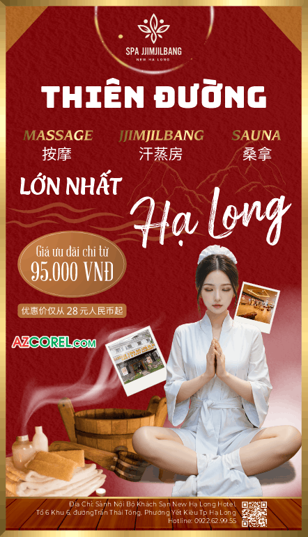Mẫu thiết kế biển SPA JJIMJILBANG Hạ Long