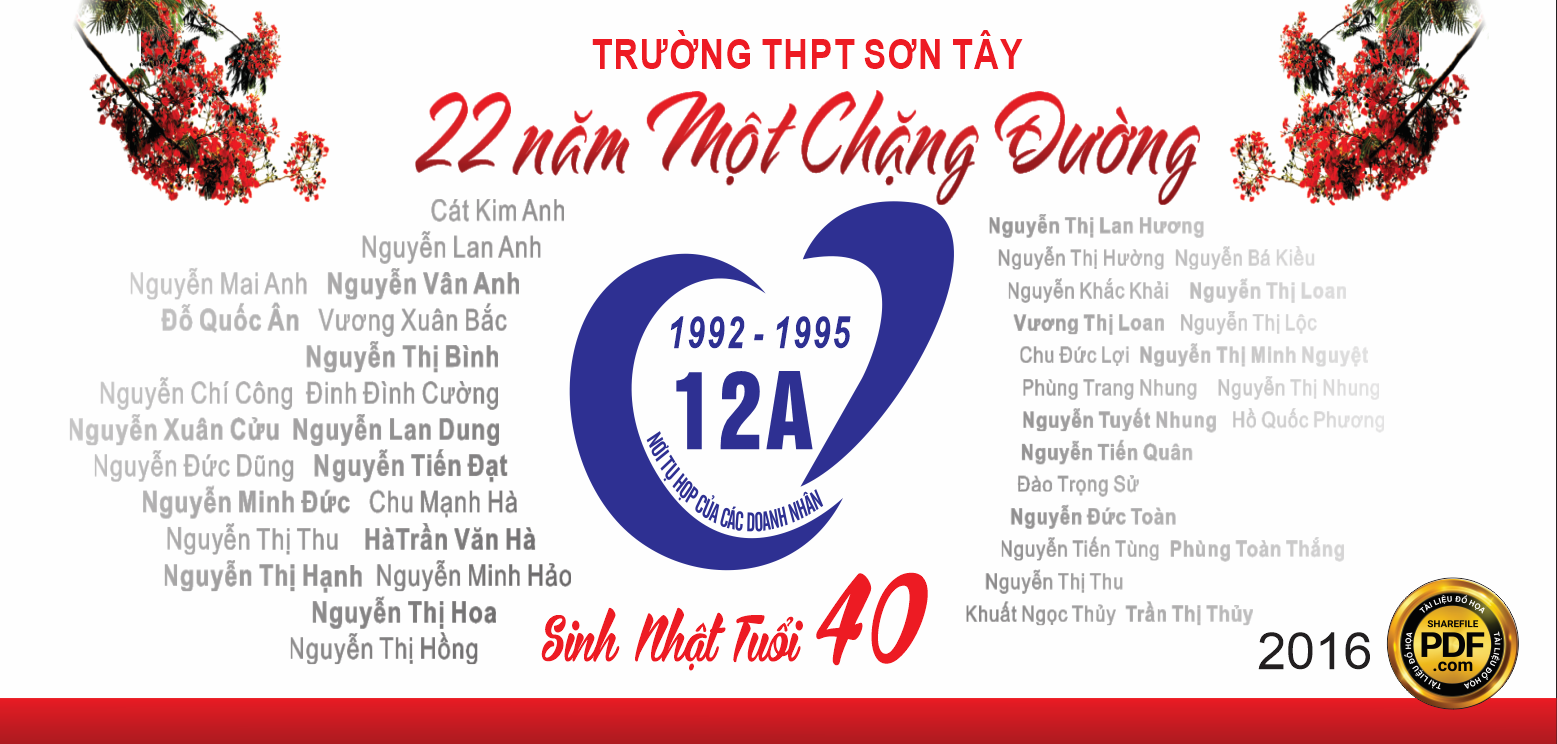 22 năm một chặng đường trường THPT Sơn Tây
