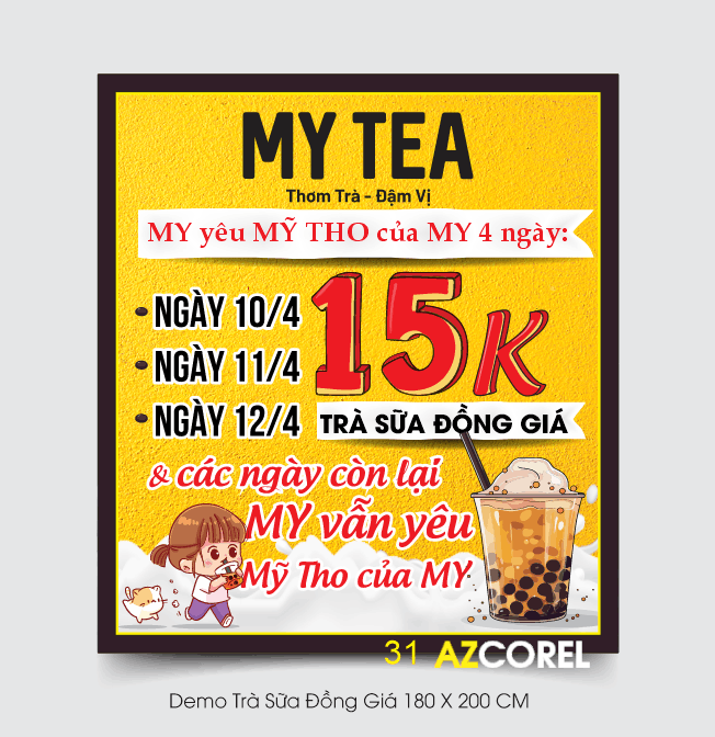 Bảng giá biển quảng cáo Trà sữa My TEA