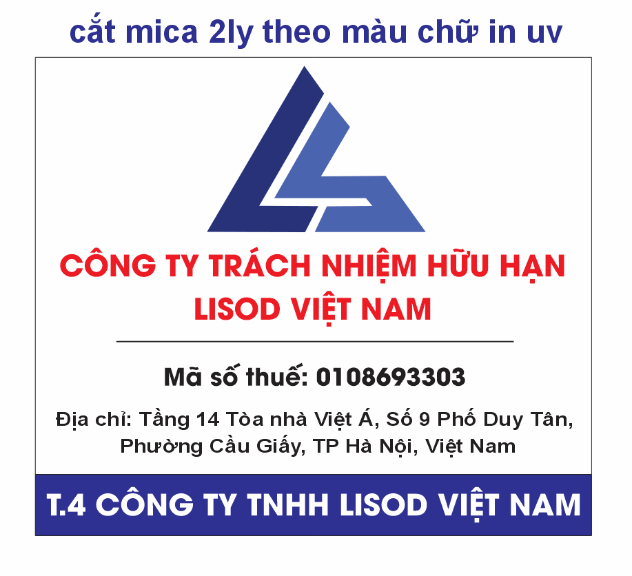 Biển công ty Trách nhiệm hữu hạn Lisod Việt Nam