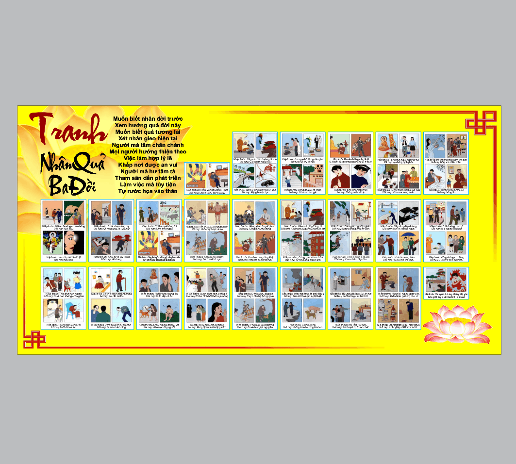 Tranh Nhân Quả Nghiệp báo Ba Đời file cdr