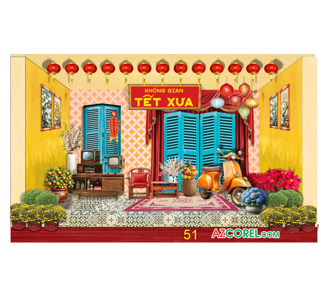 Background Không Gian Tết Xưa năm 2026