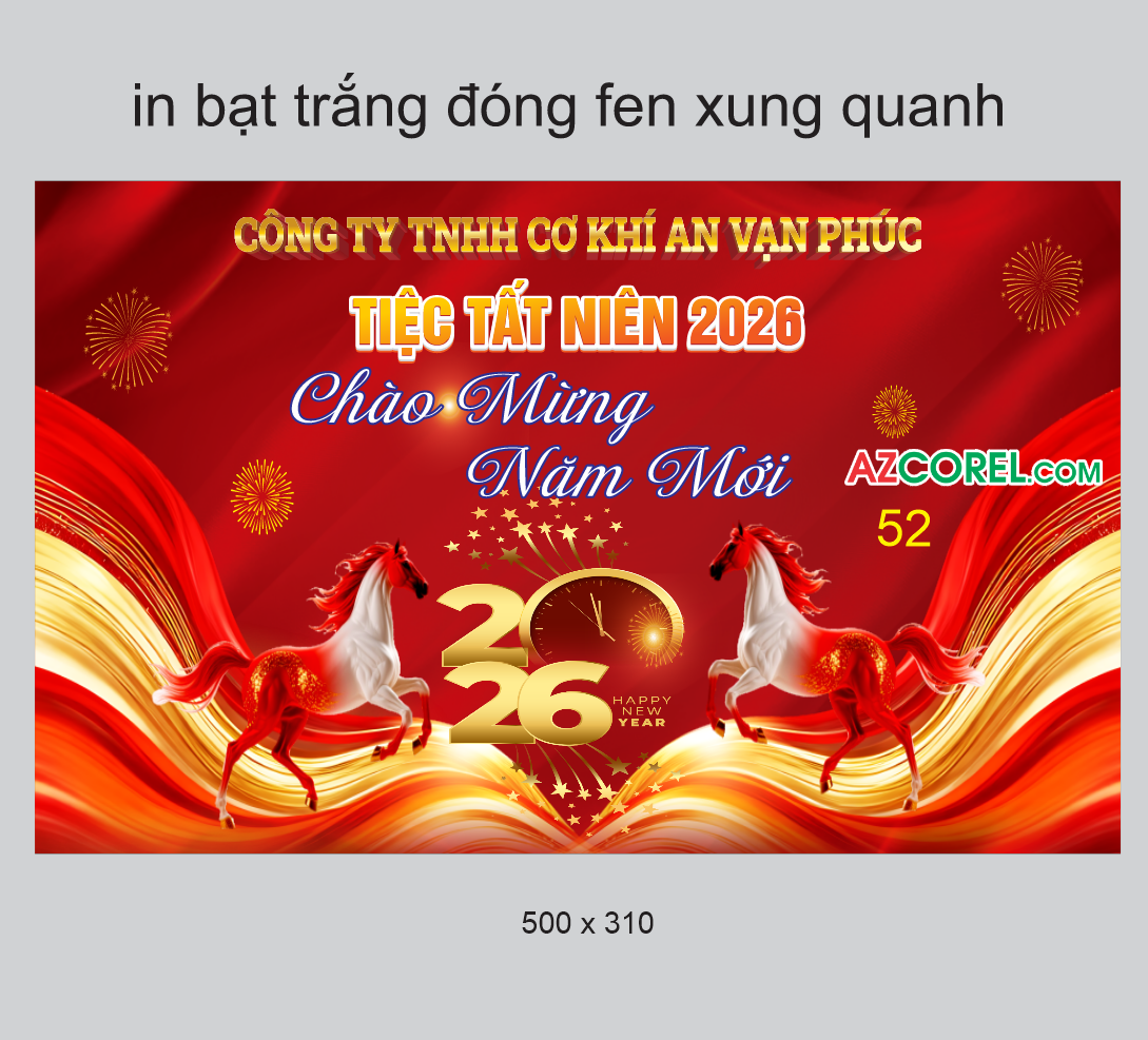 Backdrop Tiệc Tất Niên 2026 Cơ Khí An Vạn Phúc