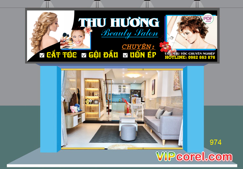 974 thu huong beauty salon cat toc goi dau 