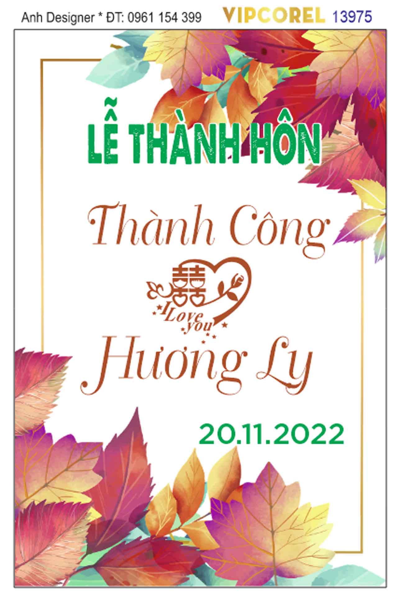 File corel bảng tên đám cưới #11 vector