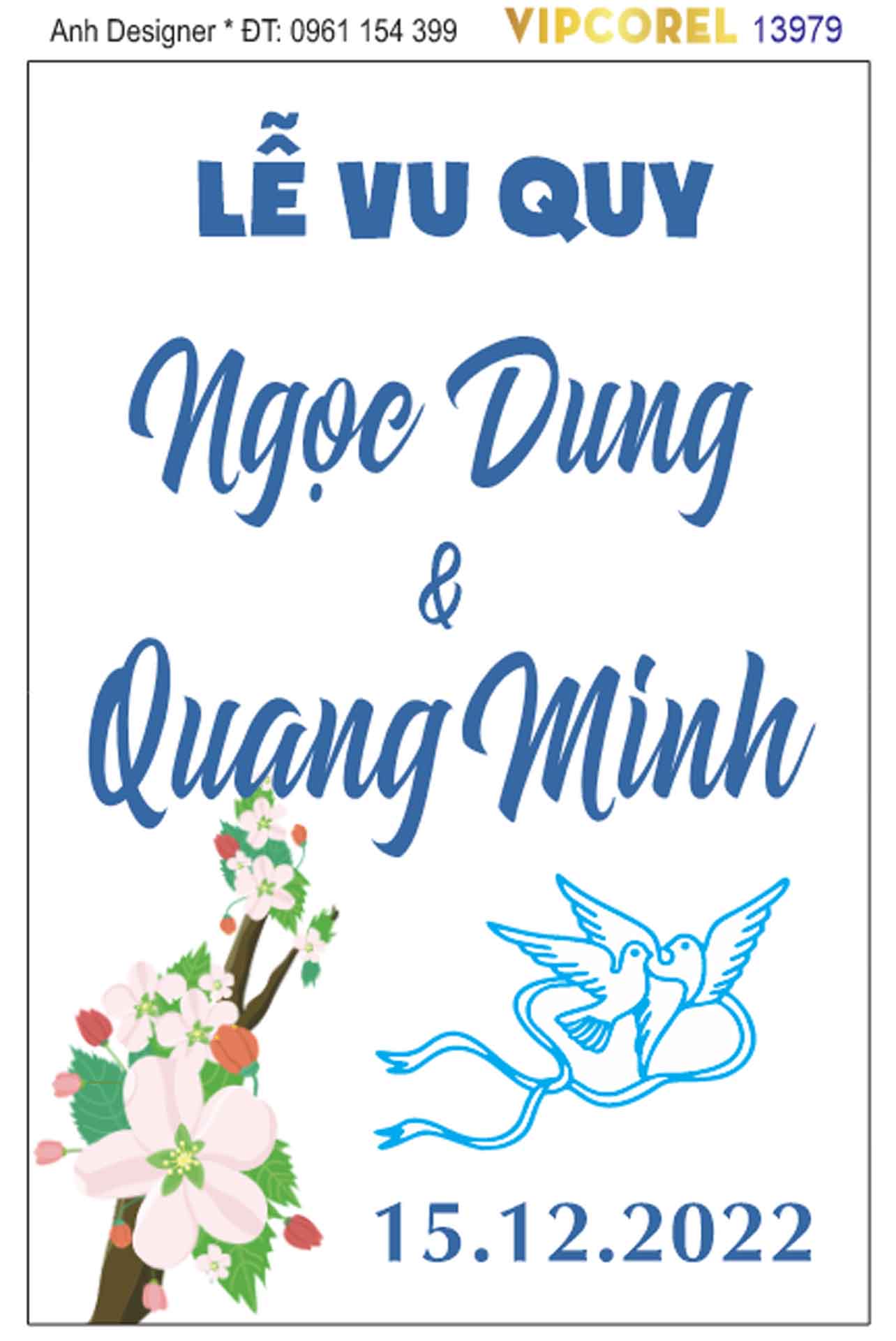 File corel bảng tên đám cưới #16 vector