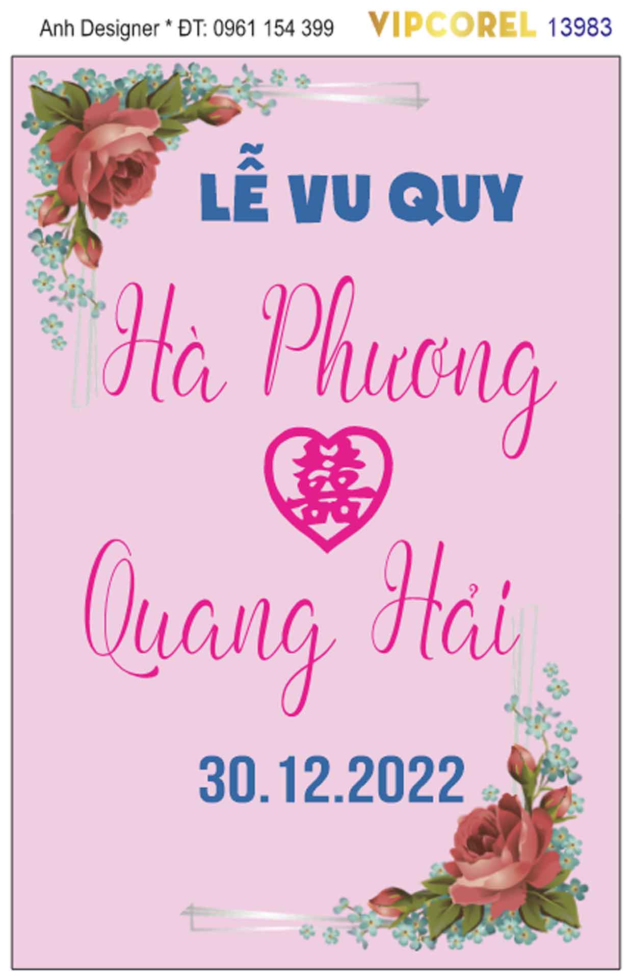 File corel bảng tên đám cưới #20 vector