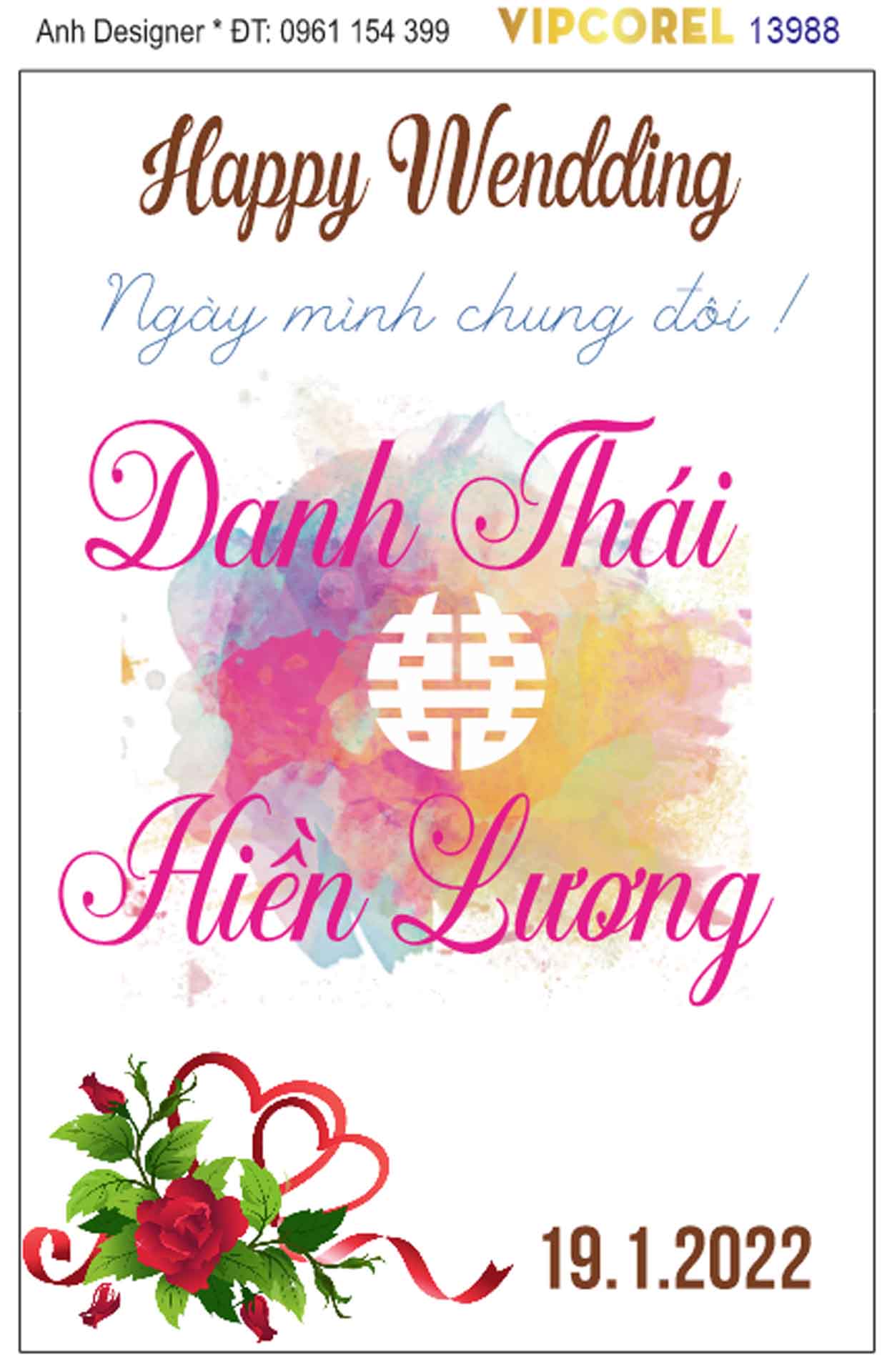 File corel bảng tên đám cưới #24 vector
