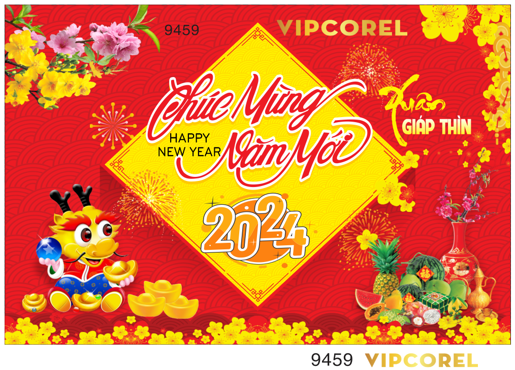 Backdrop chúc mừng năm mới 2024 vector #102