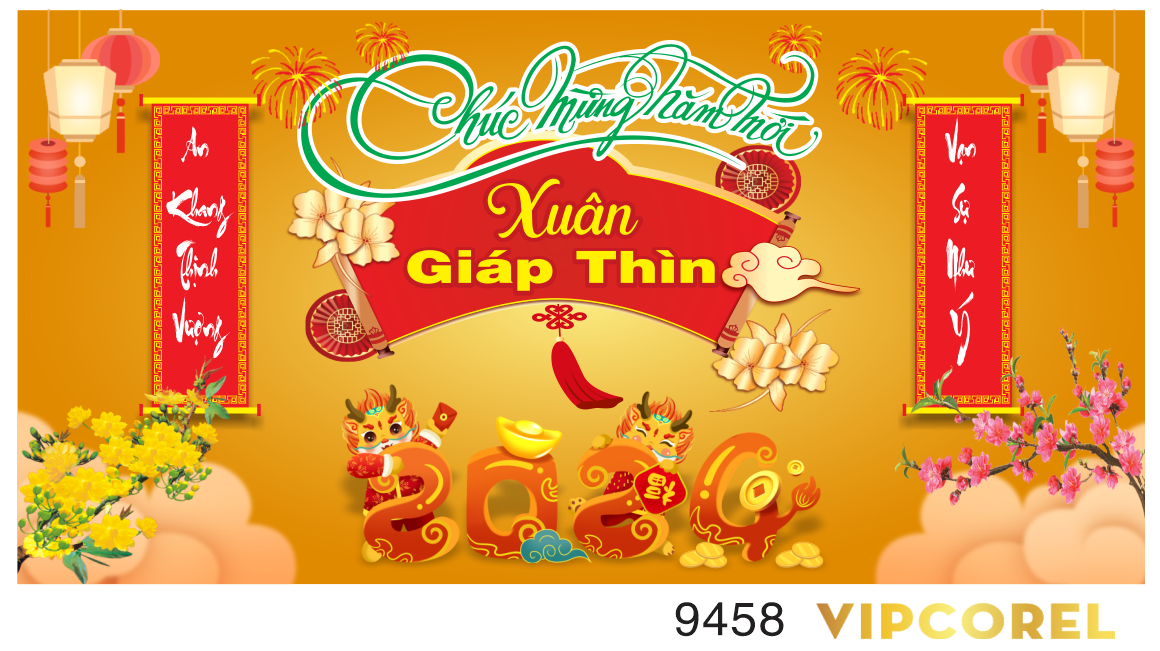 Backdrop chúc mừng năm mới 2024 vector #101