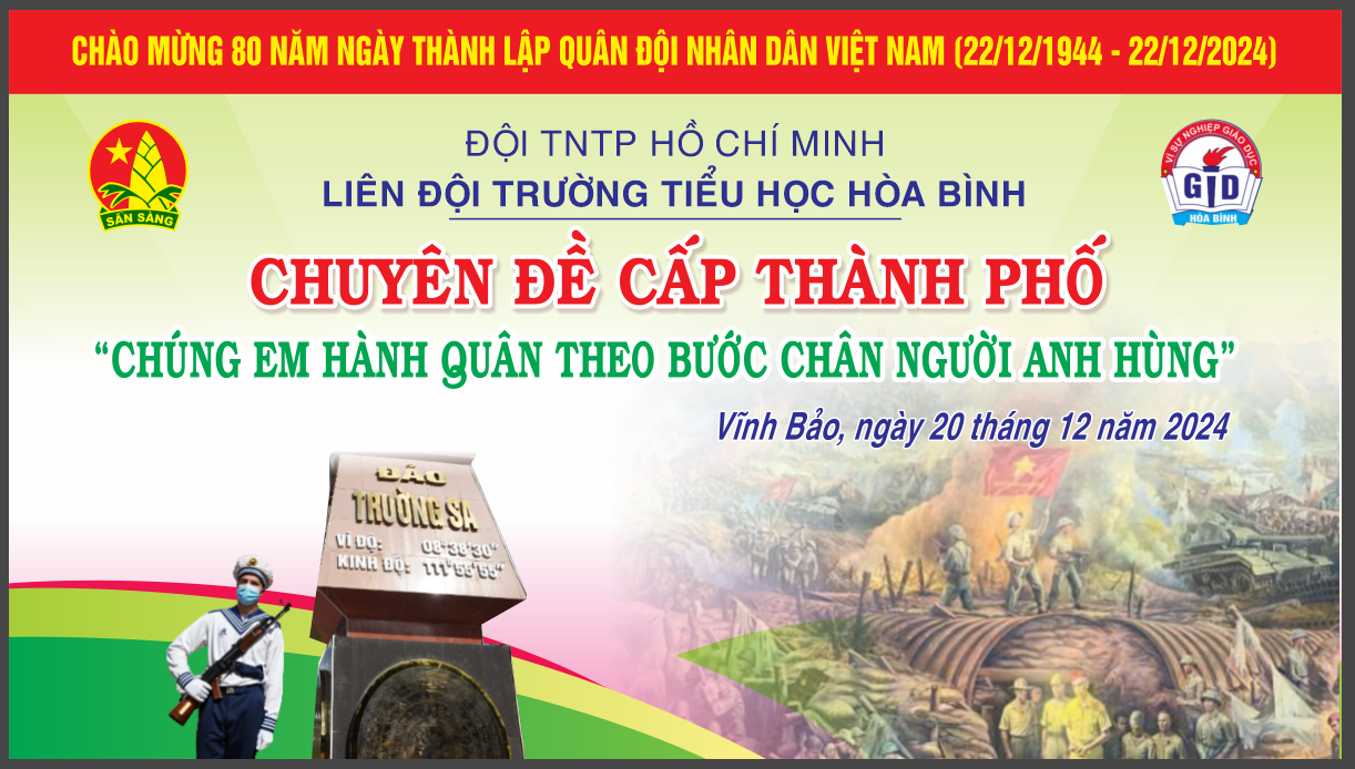 Market chuyên đề "Chúng em hành quân..." file corel